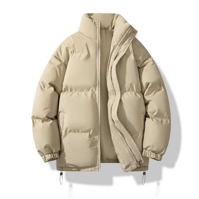 Couple down cotton jacket men's winter loose casual versatile hooded bread jacket thickened warm cotton coat men