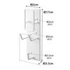 Yamazaki Magnetic Bathroom Hand Bath Pail W5 X X Bath Bathroom Breathable and 1977 & Holder, White, Approx. D5.5 H17cm, Tower, Supplies, Storage,