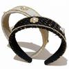Camellia Pearl Flower Check Classic Tweed Hair Band