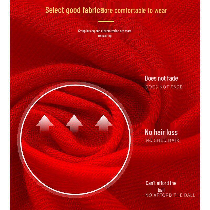 Scarf Co. Annual Meeting Celebration: Chinese Red Logo Print Scarf