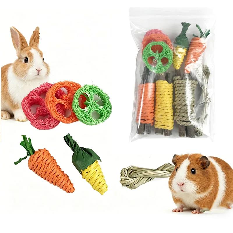 Pet Rabbit Guinea Pig Dragon Cat Fun Toy Hamster Rabbit Rabbit Tooth Grinding Set Pet Tooth Grinding Snacks XCWJ112
