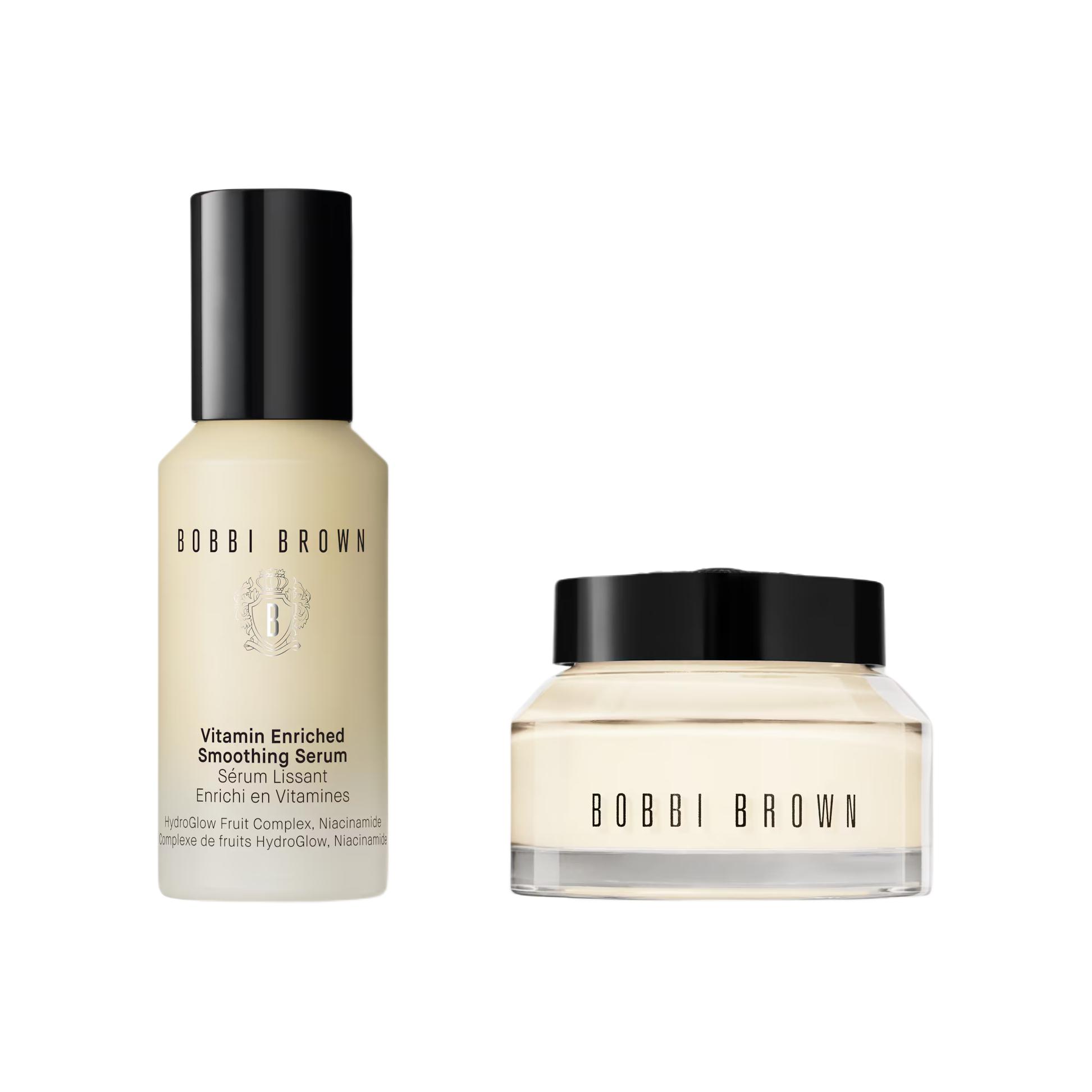 Bobbi Brown Vitamin Enriched Face Base Moisturizer & Primer And Vitamin Enriched Smoothing Serum Skincare Set Essence 30ml+Cream 50ml