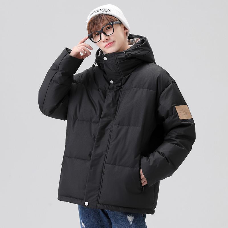 

Men s down jacket autumn and winter trend for men and women couples warm and thickened bread suit men s hooded coat M