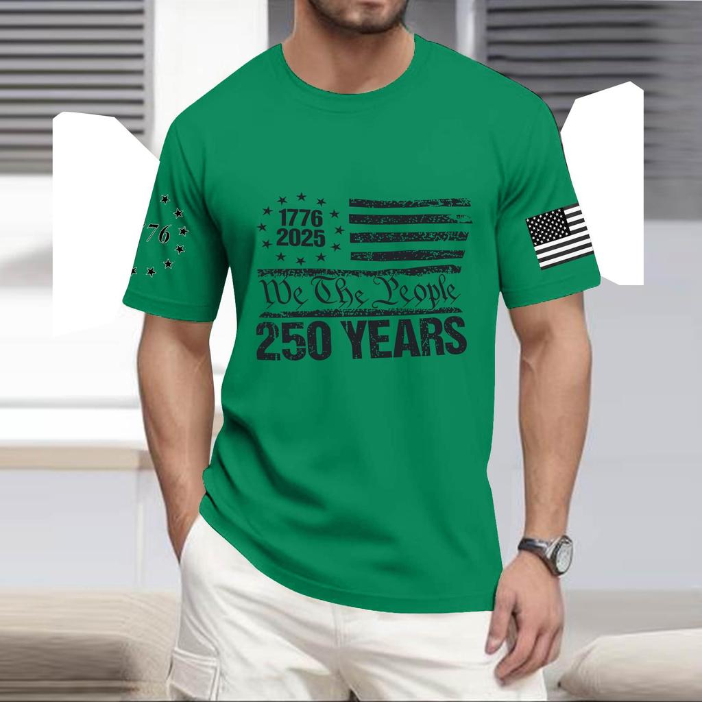 Men's Casual Round Neck Lightweight Short-Sleeve Top