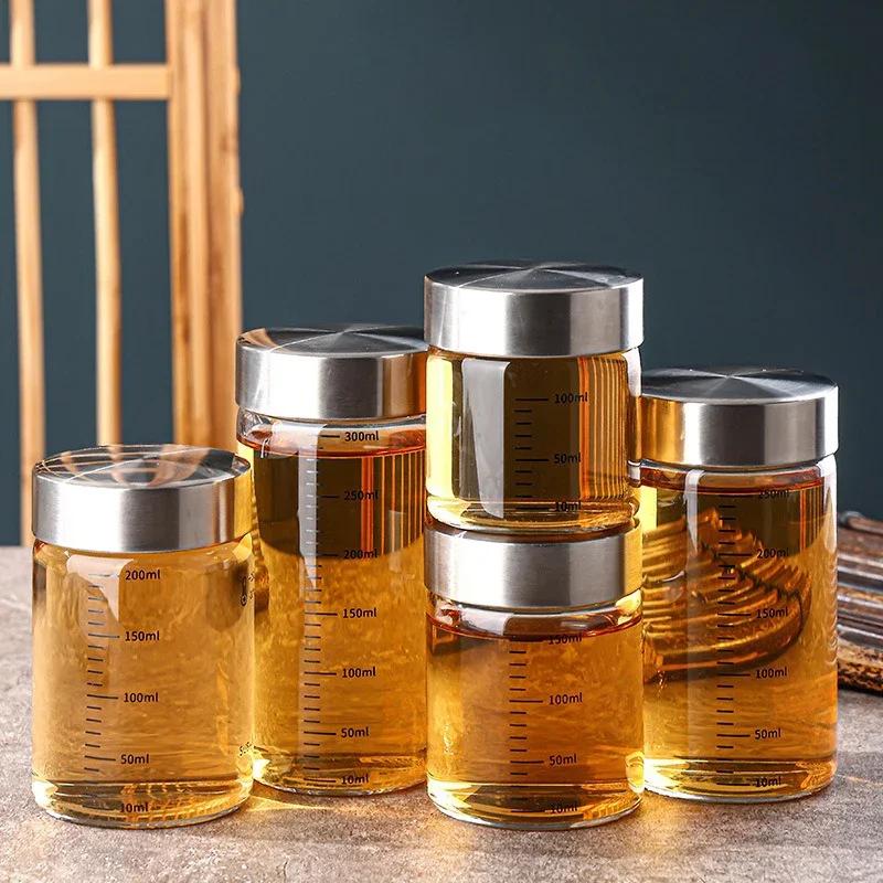 High Borosilicate Glass Bottle Coffee Cup Leak-proof Brewing Wine Bottle with Scale High Temperature Resistance Liquid Container