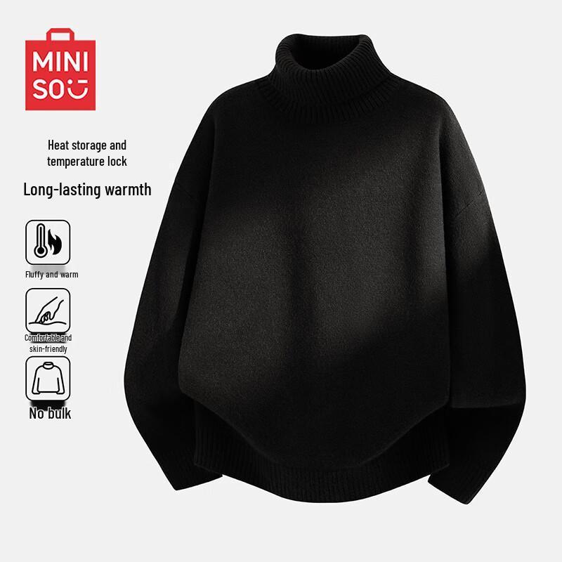 MINISO Men's High-Neck Lamb Velvet Sweater