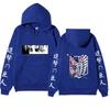 Attack on Titan Levi Ackerman Hoodie, Wings of Freedom Cherry Blossom Printed Pullover Hooded Sweatshirt Casual Long Sleeve Hoodie