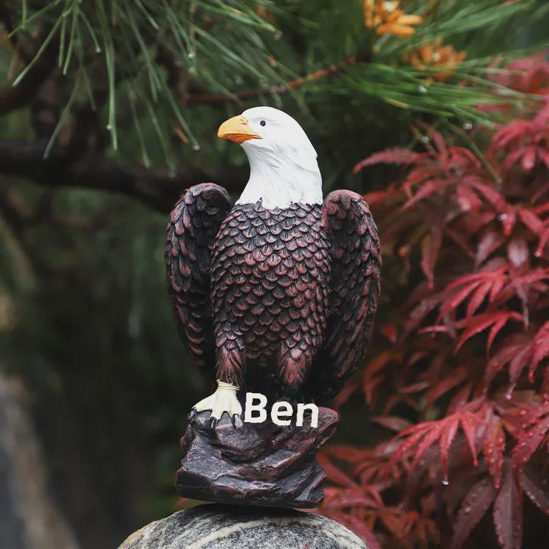 Independence Day Eagle Resin Ornament for Outdoor Garden Décor