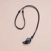 Koai Obsidian Amulet Magatama Adjustable for Men and Women Necklace, Length,