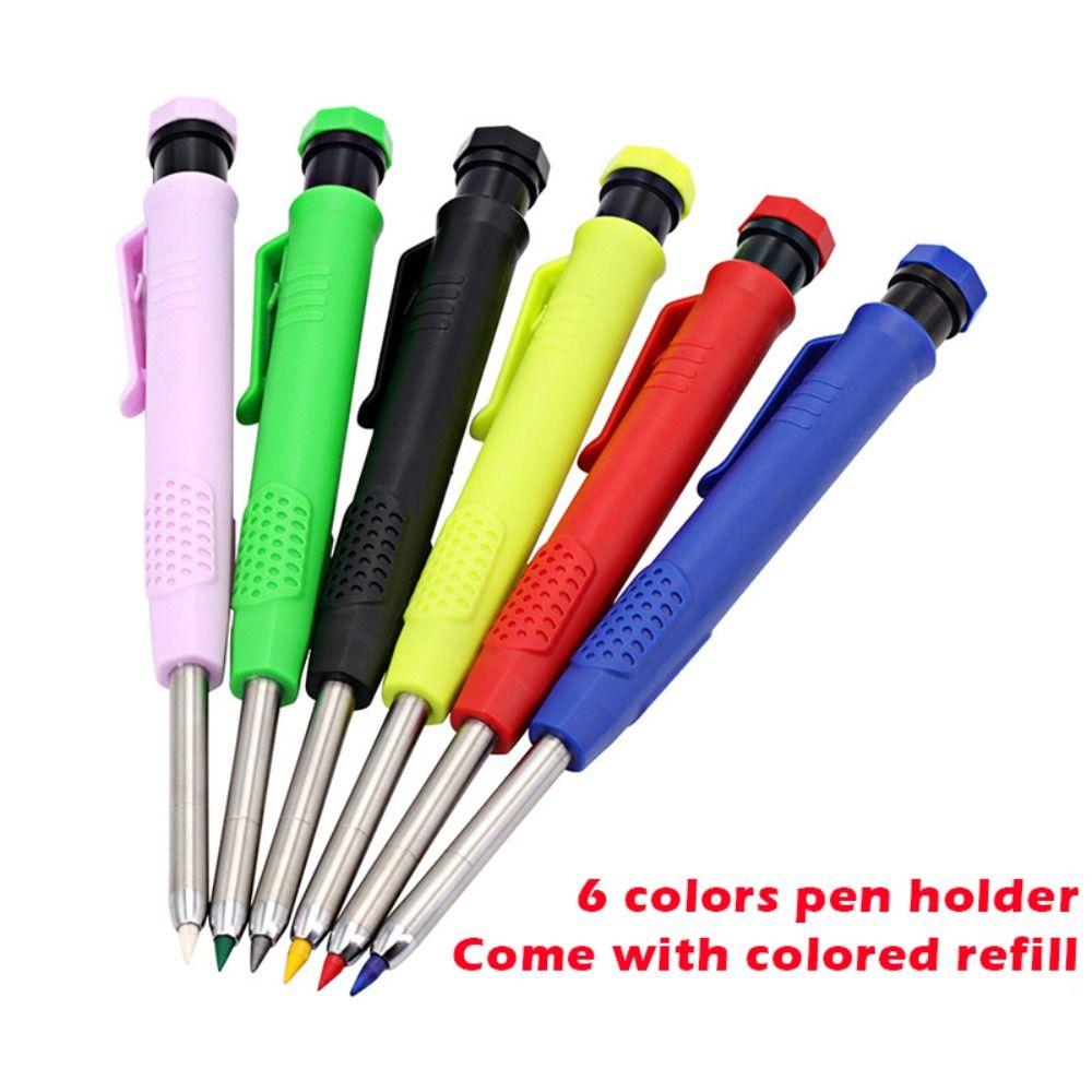 2.8mm Solid Carpenter Pencil Built-in Sharpener Mechanical Pencil  Woodworking Construction