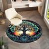 1Pc Tree of Life Circular Print Rug - home decoration Carpet For Living Room Bedroom Flooring Computer Chair Area Rug