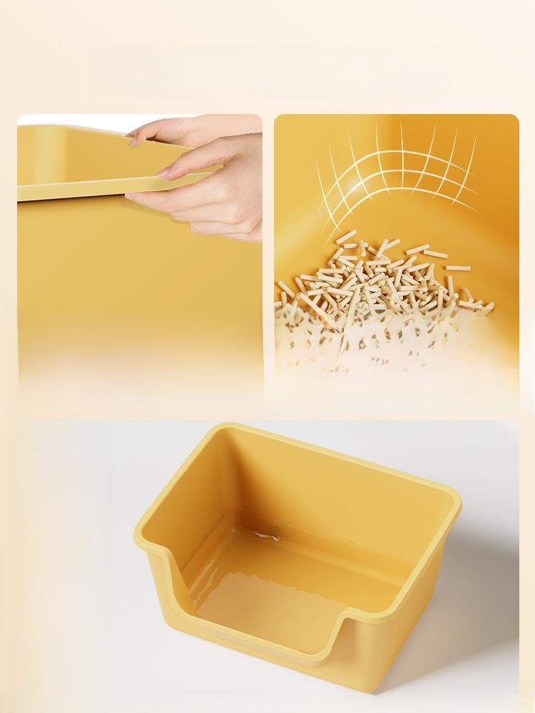 Extra Large Open-Top Litter Box Anti-Spla Giant Size Toilet for S Pet Supplies Sand Pan Special Large Size