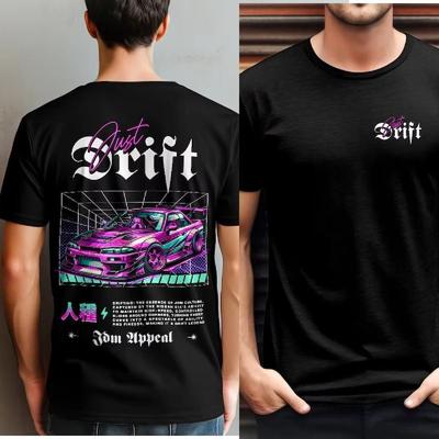 Drift Japan Streetwear Auto JDM Styl Japonské Streetracingové Tričko Pánské Dámské Bavlněné Trička s Kulatým Výstřihem Trička Potisk Oblečení