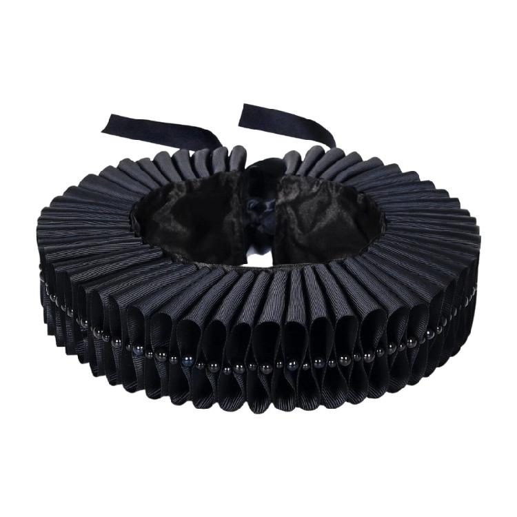 Theater Costume Neckpiece Elizabethan Ruff Collar Decorative Collar For Historical Reenactment Event Theme Occasion чёрный