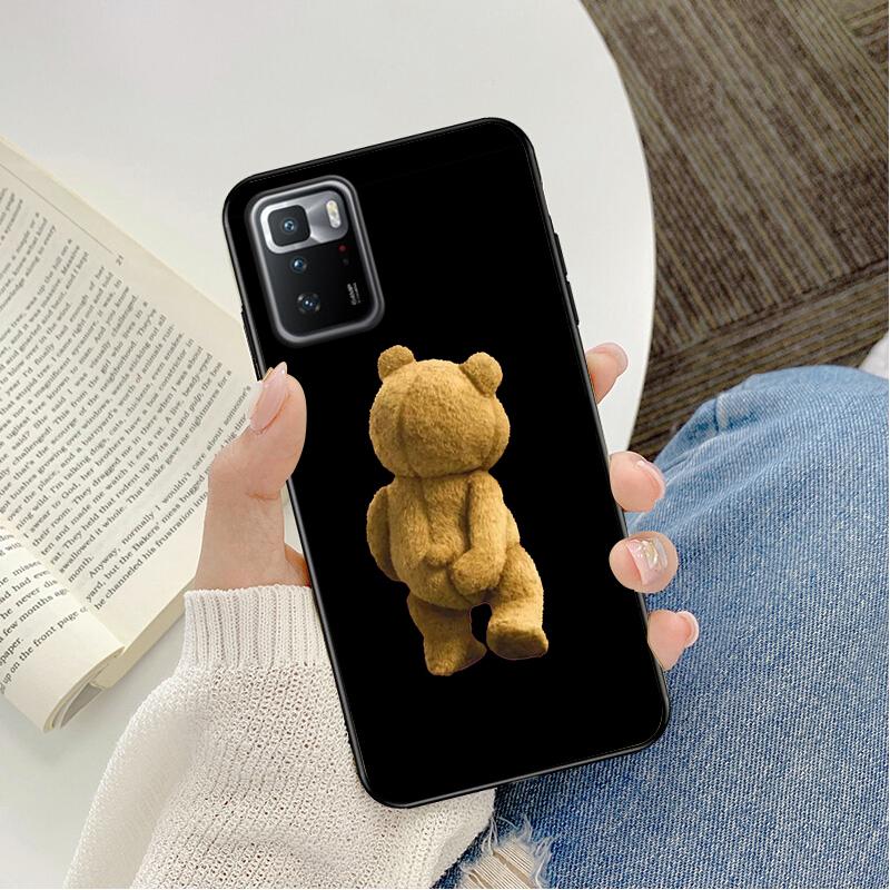 

Чехол для телефона Xiaomi Redmi Note 11 10 Pro Note 8 Pro 9Pro Note9 9S 10S 9T Redmi 10 9C 9A, чехол с изображением плюшевого мишки и пива Redmi 9C