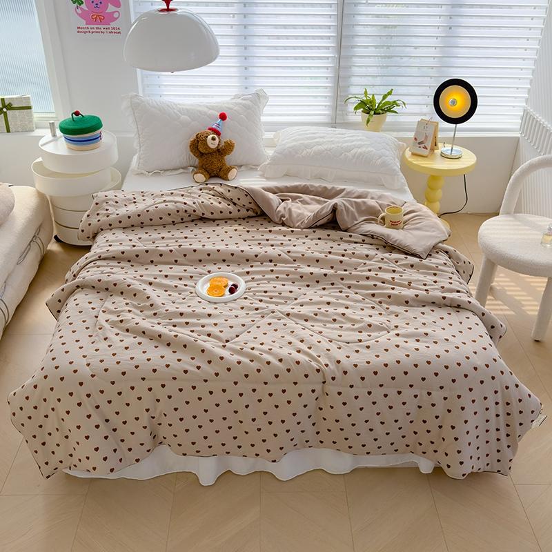 Cartoon Dinosaur Summer Quilt Air Conditioning Quilted Quilts for Kids Teens Skin-Friendly Breathable Thin Blanket Washable