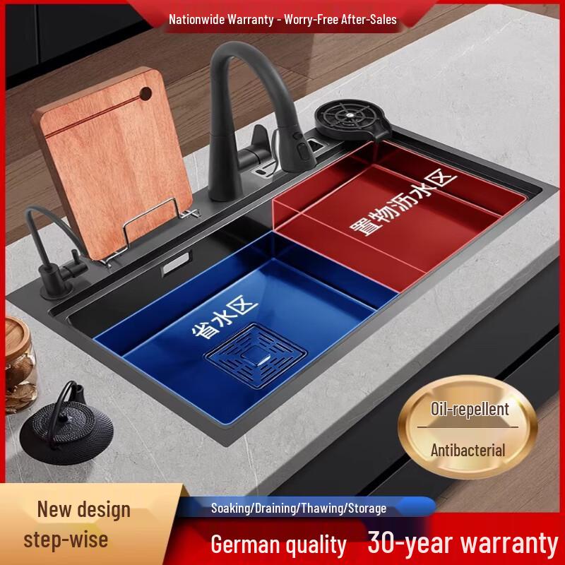 Nano Coated Stainless Steel Undermount Kitchen Sink Set