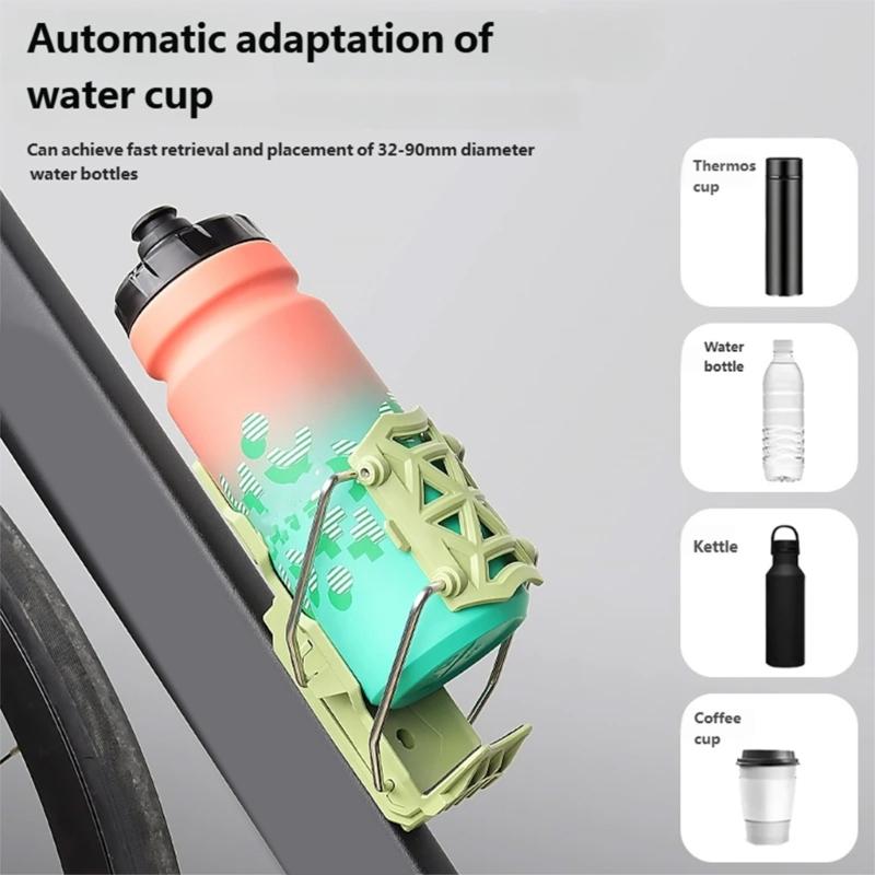 Quickly Release Bike Water Bottles Rack 360 Rotation Regulable Cup Rack for Various Cycling Environment