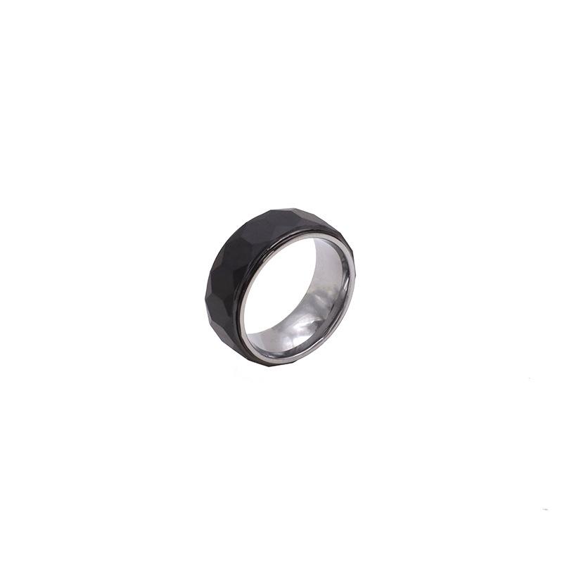 Personalized Tungsten Steel Plain Ring Black Trend Ring Does Not Fade Men'S Fashion Fashion Fashion Jewelry Couple Ring Jewelry