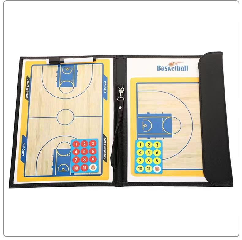 Foldable Magnetic Basketball Coaching Board with Markers and Pieces