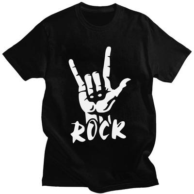 Custom Heavy Metal Rock Music T Shirts for Men 100 Cotton Tee Tops Tshirt Fashion Tshirt Clothes