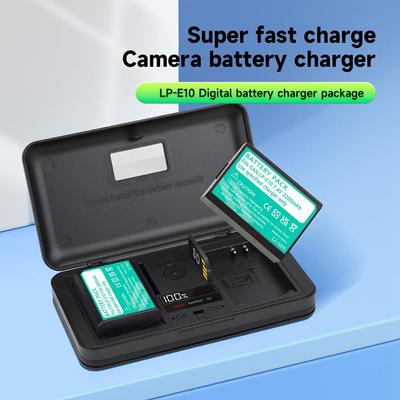 PALO LP-E10 LP E10 Battery + 3 In 1 LCD Charger for Canon EOS 1100D 1200D 1300D Rebel T3 T5 T6 KISS X50 X70 Camera