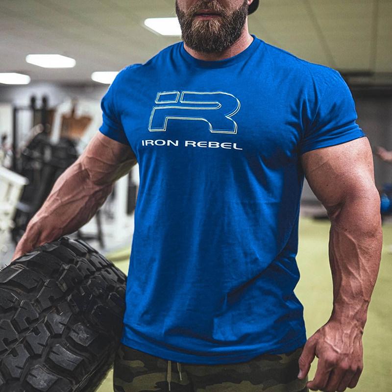 IR Lift Iron Loose Fitness Training Gym Leisure TShirt Mens and Womens Luxury Brand Top 2026 New