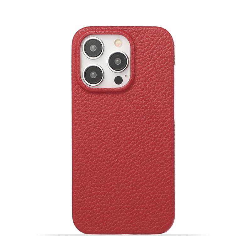 Applicable To IPhone16ProMax Mobile Phone Case 14 Apple 15 Simple TPU Leather Pattern 12Pro Material Case 13