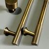 Antique Solid  Brass Knurled Handle Wardrobe Pulls Furniture Door Pull  Dresser Drawer