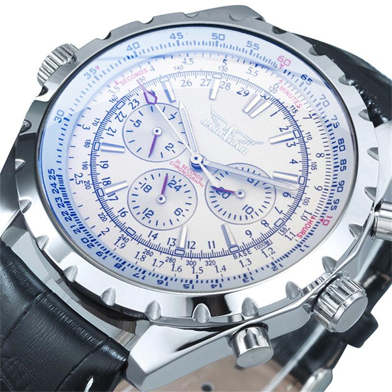 Jaragar Men'S Fashion Casual Hollow Multifunctional Large Dial, Automatic Mechanical Watch