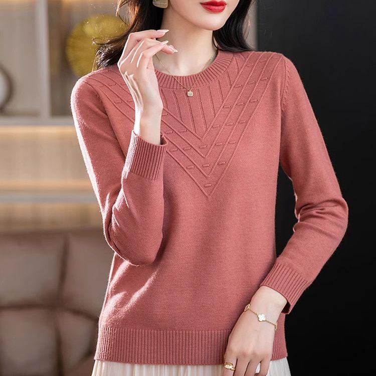 Autumn Winter Women Sweater  O-neck Solid Pullovers Spring Warm Slim Bottoming Shirt Long Sleeve Casual Femme Jumpers