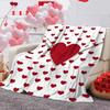 1pc Valentine's Day blanket, ultra soft and comfortable nap blanket, romantic heart-shaped rose printed flannel shawl blanket