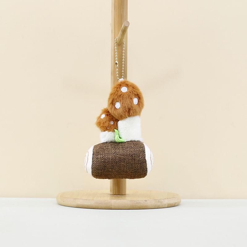 Очаровательный плюшевый гриб-суккулент, кукла, брелок для сумки, милый аксессуар коричневый