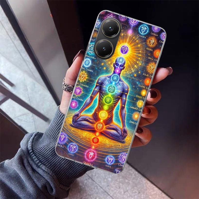 Yoga Chakra Spiritual Energy Universe Phone Case For Xiaomi Poco X5 X6 X7 Pro F7 Ultra M7 Redmi 15C 15 13C 13 12C 12 10 10C 10A