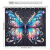 Butterfly Pattern Shower Curtain, Elegant Polyester, Multifunctional Bathroom Partition, Machine Washable, All-Season Decor
