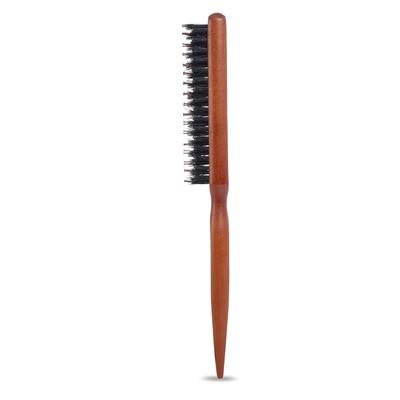 KIRA Wooden Hair Teasing Brush-Boar Bristle Hair Styling & Volume Comb Lightweight Styling Comb for Salon & Home Use