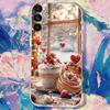 Christmas Winter Coffee Clear Phone Case Suitable for  Samsung S30,S25,S24,S23,S21,S22,S20,S10,5G,FE,lite,PIus,Ultra Transparent