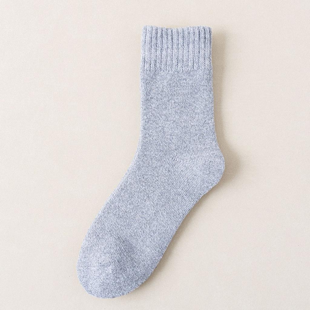 5 Pairs-Pack Of Men's  And Winter Thickened Velvet Warm Socks Winter Men'S Mid-Calf Socks Floor Towel Socks In Line