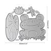 for Frog Lotus Pond Cutting Dies Stencil Template Embossing Art Craft Decoration