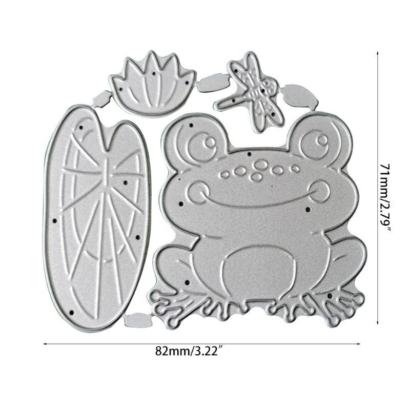 for Frog Lotus Pond Cutting Dies Stencil Template Embossing Art Craft Decoration