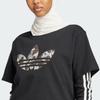 Adidas Originals Logo Comfortable Soft Short Sleeve T-Shirt Women T-Shirts Black KA2684