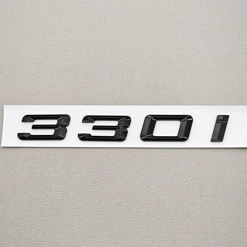 3D ABS Black Car Letters Logo 320i 325i 330i Rear Trunk Badge Emblem Sticker For BMW 3 Series 320i 325i 330i 318i Tail Marking xh6