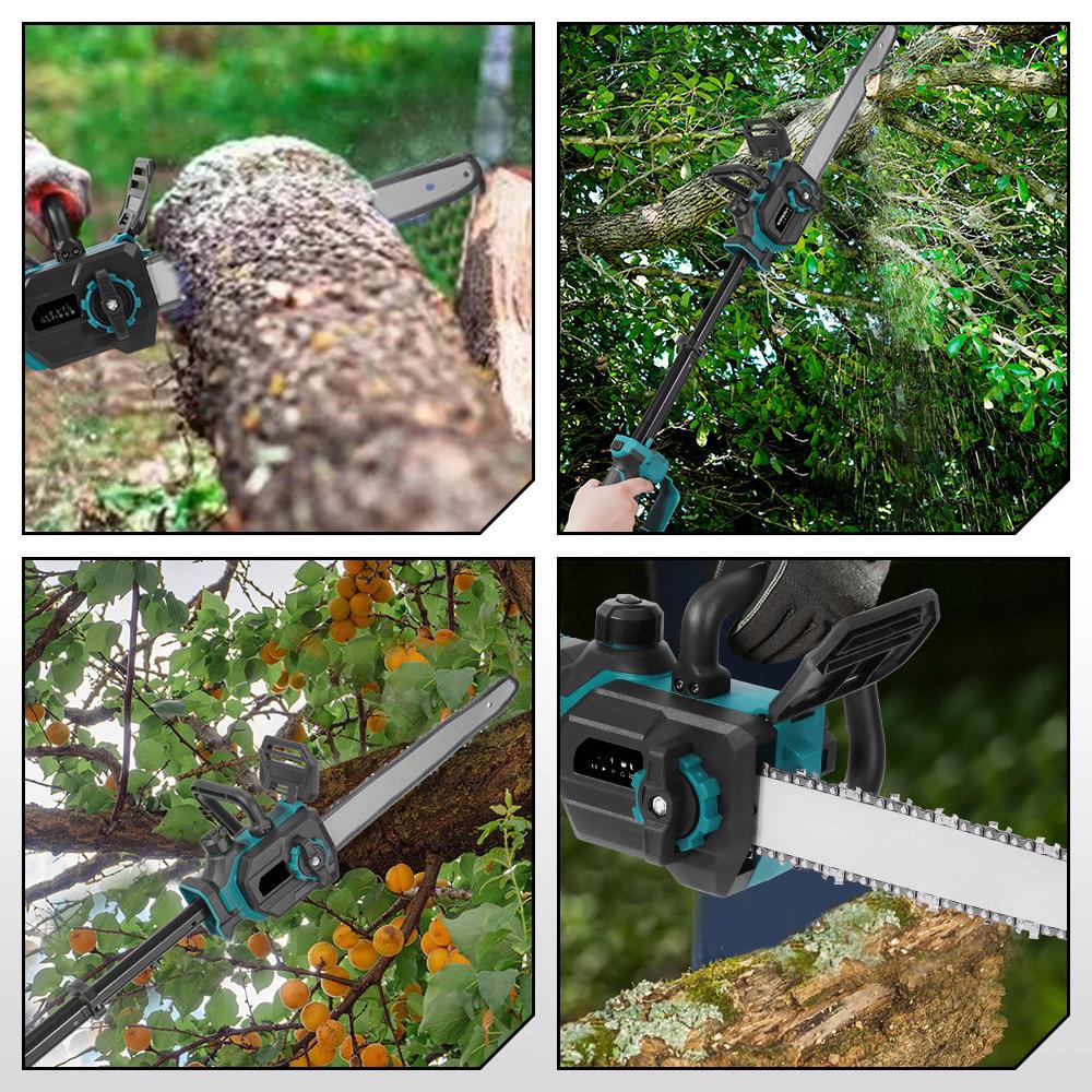 12Inch 7000W Brushless Electric Chainsaw Cordless Pruning Chain Saws Portable Garden Wood Cutting Power Tools