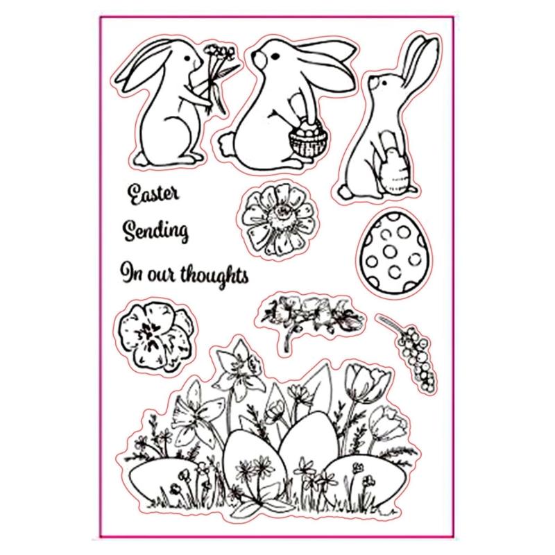 Easter Die Cuts Clear Scrapbooking Stamp for Card Making DIY Scrapbooking Craft, Cutting Dies Stamp