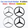 90mm ABS Heckstern-Embleme Heckklappen-Stern-Logo Aufkleber Plaketten für Mercedes Benz Maybach W204 W205 W211 W21 C260 E300 W205 W212