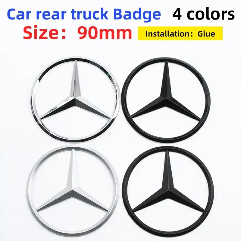 90mm ABS Heckstern-Embleme Heckklappen-Stern-Logo Aufkleber Plaketten für Mercedes Benz Maybach W204 W205 W211 W21 C260 E300 W205 W212
