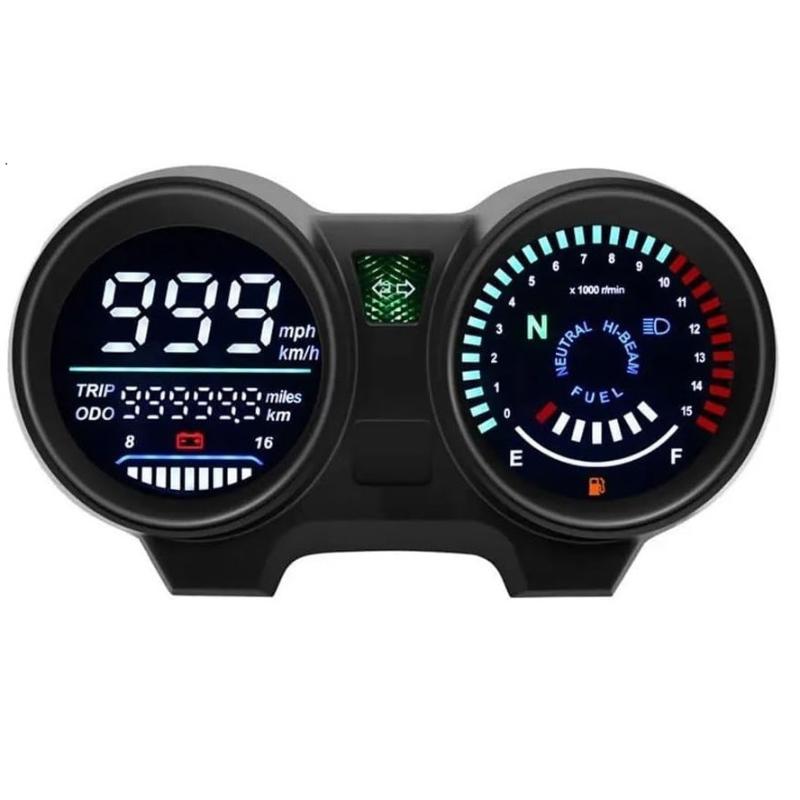 Motorcycle Speedometer Led Digital Dashboard Rpm Speed Fuel Level Volt Meter For Brazil Titan 150 Cg150 Fan150 2010 2012