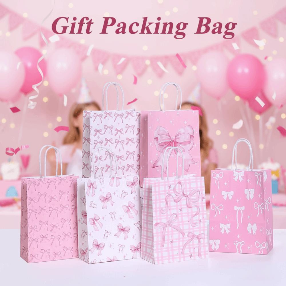 12Pcs Paper Gift Packing Bag Sweet Candy Cookie Bags Party Favor Bags  Valentine's Day