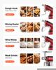 7L 2-in-1 Tilt Head Stand Mixer 1000W Electric Dough Mixer, Multifunctional Food Kitchen Mixer with Stainless Steel Bowl, Meat Grinder Attachment,