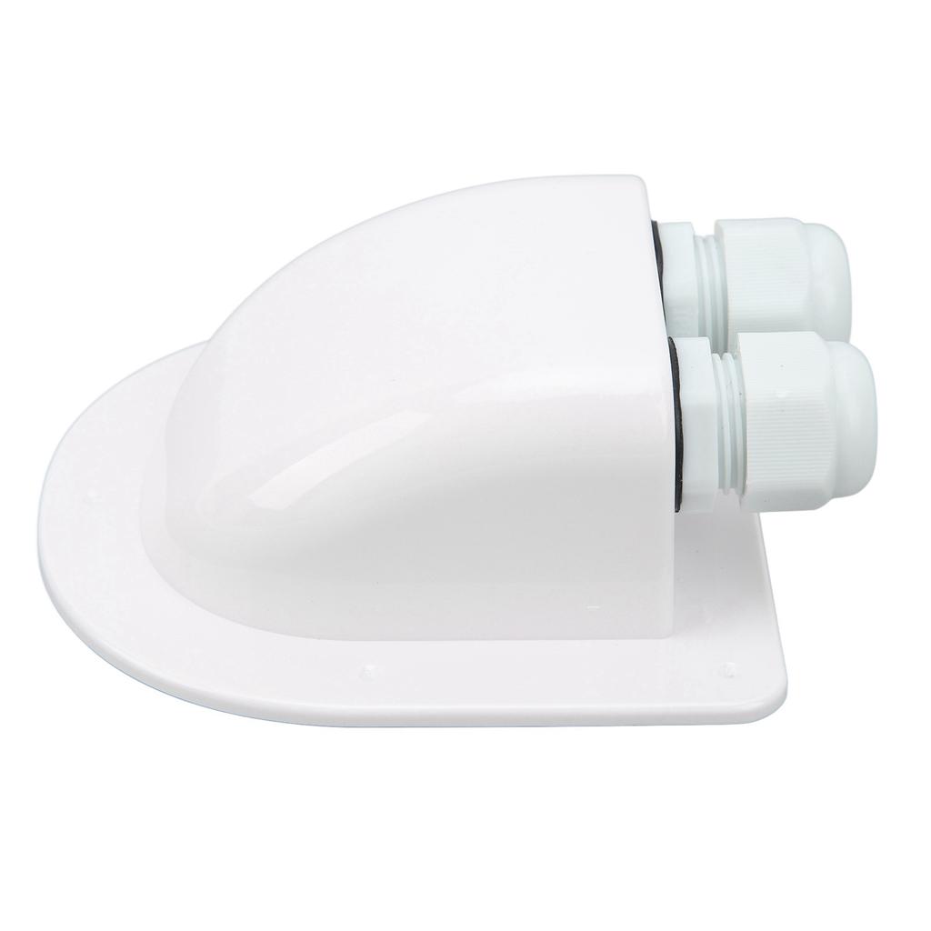 Cable Entry Gland Box IP68 Waterproof Weather Resistant Dual Cable Entry Housing for RV Roof Boat Yacht White